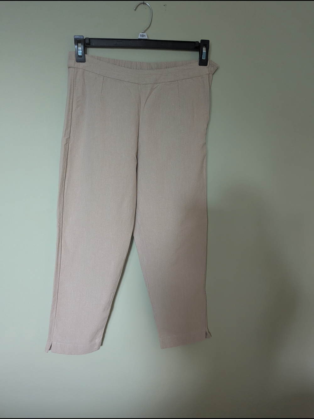 fabindia Neutral Beige Elastic Waist Pants